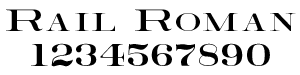 Railroad Roman Font